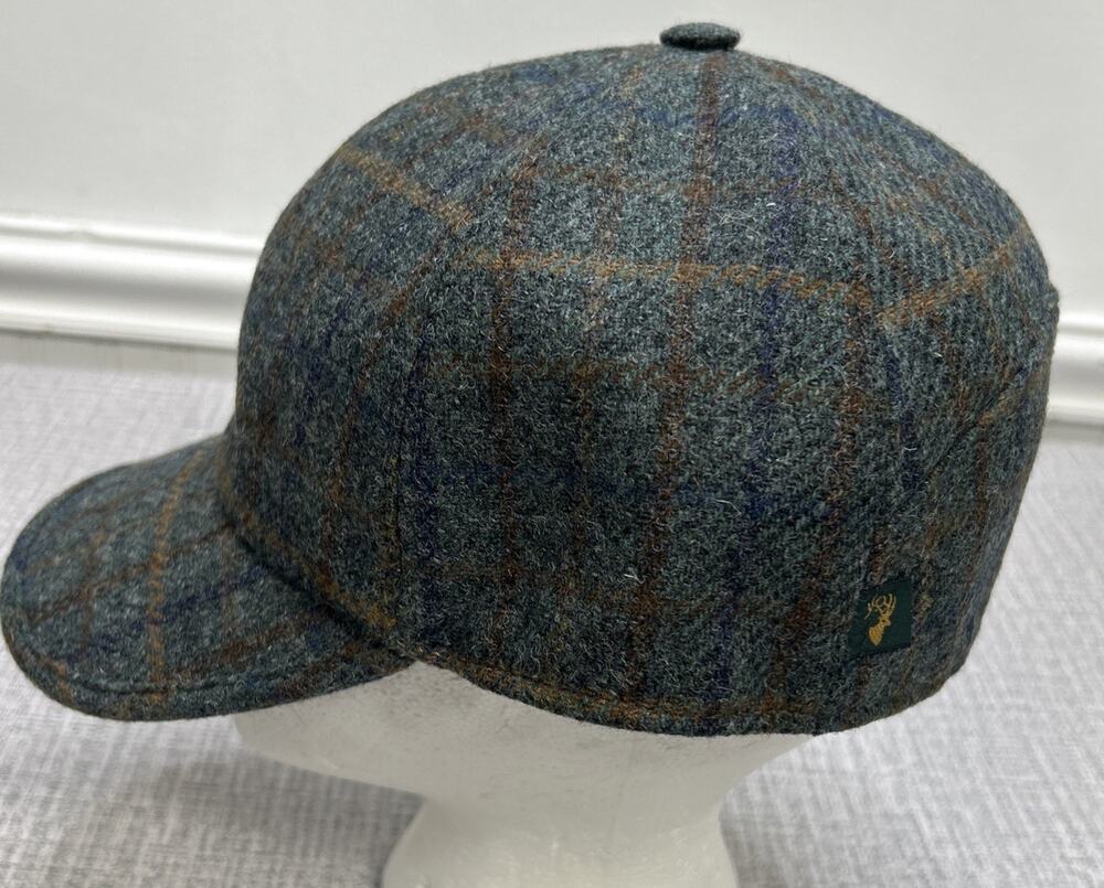 Mucros Weavers Irish Tweed Baseball Cap Tweed Plaid Wool Hat Size XL Poland